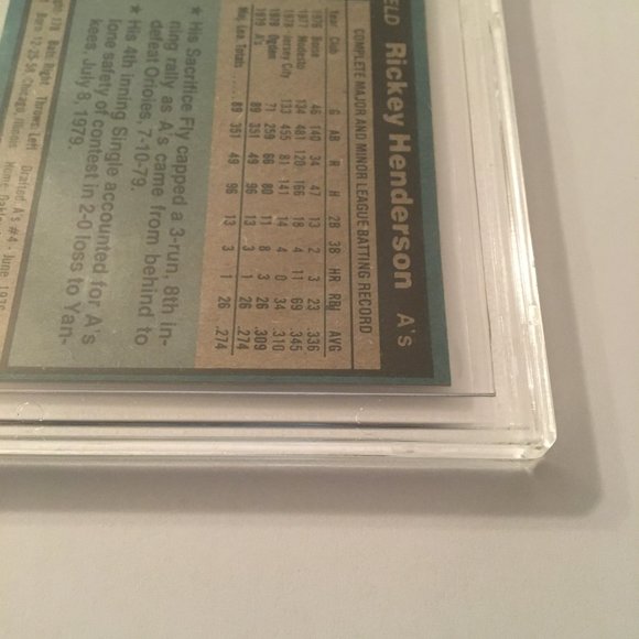 1980 Topps Rickey Henderson Rookie Card RC GEM Gem Mint 10 #482 - Picture 12 of 12